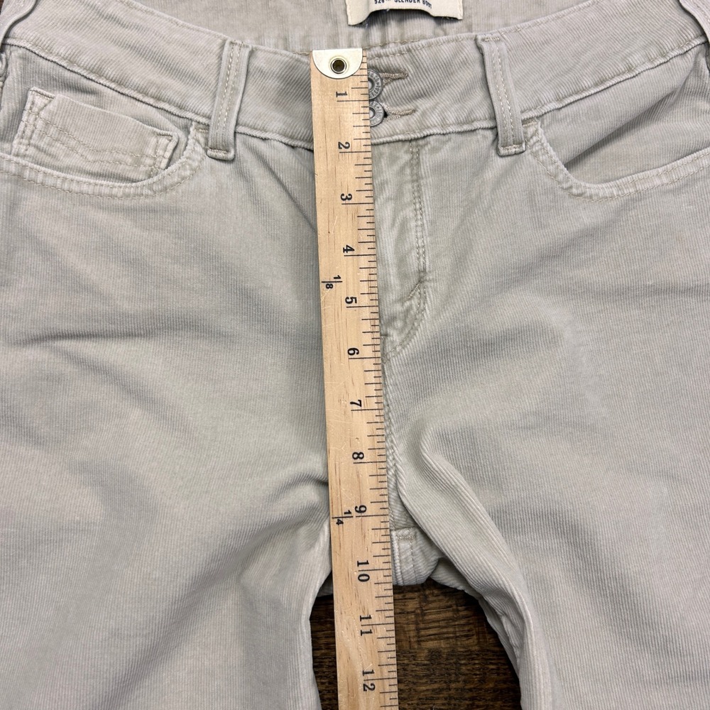Levis 526 Slender Boot Corduroy Pants Beige Cream Size 10M Mid Rise Bootcut Y2K - Picture 6 of 10